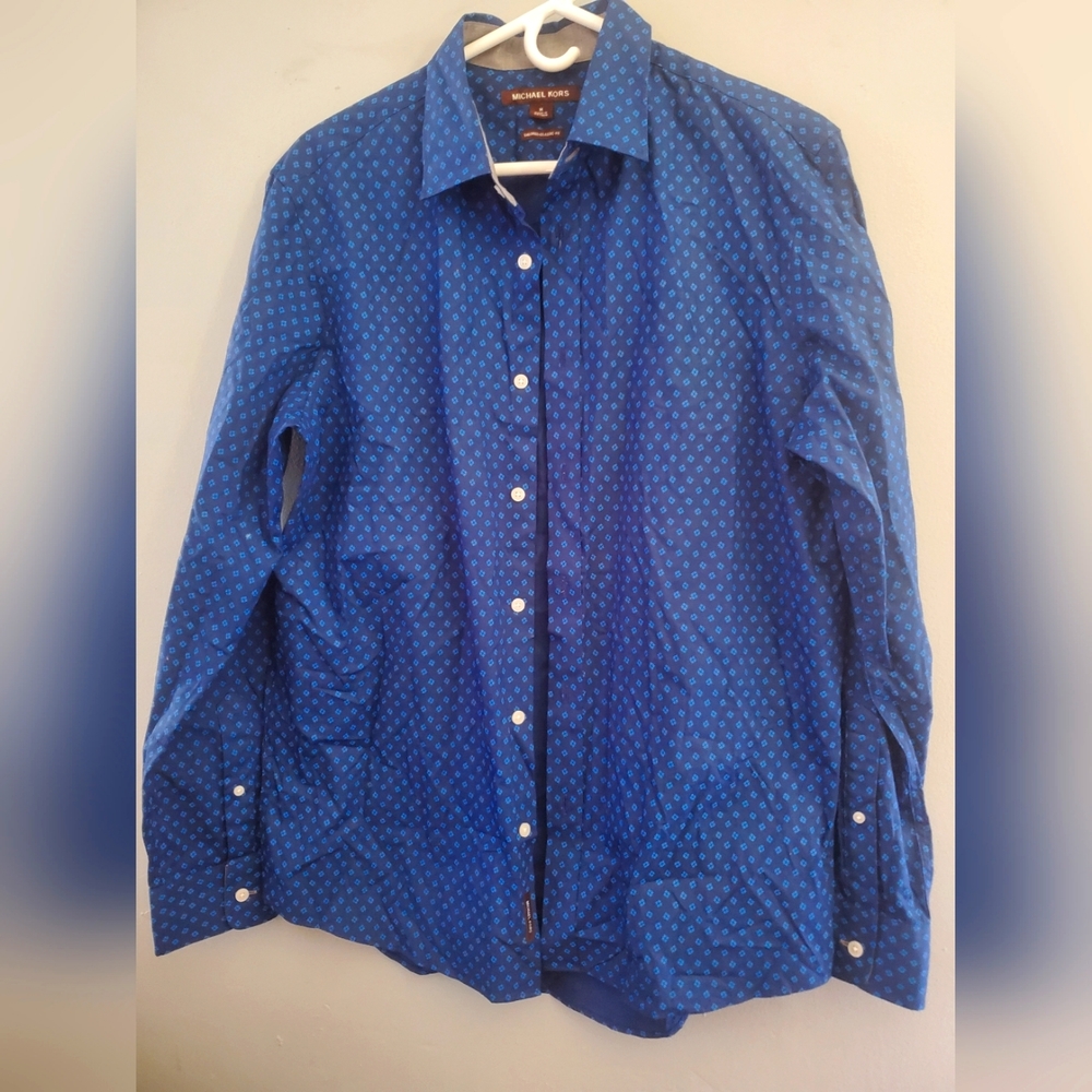 Michael Kors button up Men's sz MED BLUE